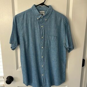 Old Navy Blue Chambray Shirt Size M
